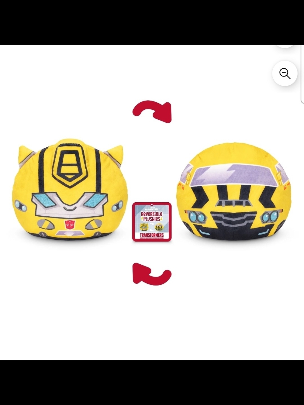 TeeTurtle Transformers Bumblebee 7 Inch Reversible Plush Toy